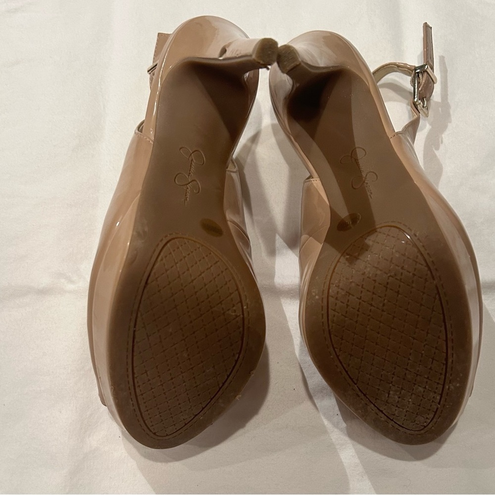 Jessica Simpson Nude Patent Kiren High Heels 7.5 - Picture 3 of 6